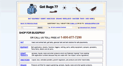 Desktop Screenshot of bugspraycart.com