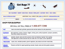 Tablet Screenshot of bugspraycart.com